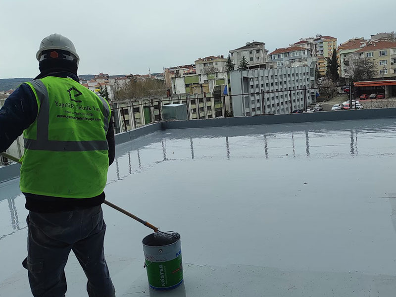 Teras Poliüretan Sürme Su Yalıtım Uygulaması
